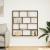 Raft cubic perete 12compartimente stejar fumuriu lemn prelucrat GartenMobel Dekor