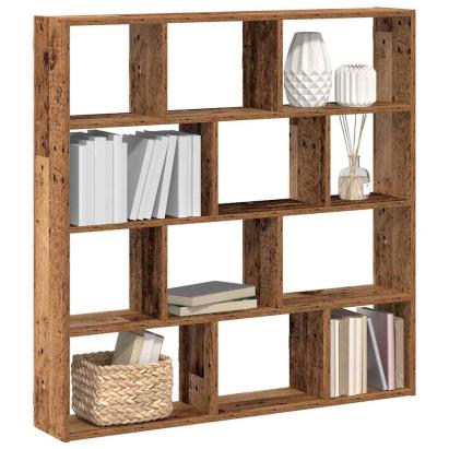 Raft cubic perete cu 12 compartimente lemn vechi lemn prelucrat GartenMobel Dekor