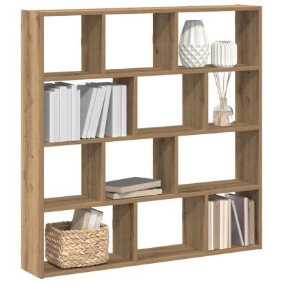 Raft cubic de perete cu 12 compartimente stejar artizanal lemn GartenMobel Dekor