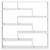 Raft cubic de perete cu 7 compartimente alb lemn prelucrat GartenMobel Dekor