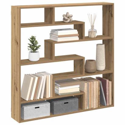Raft cubic de perete cu 7 compartimente stejar artizanal lemn GartenMobel Dekor