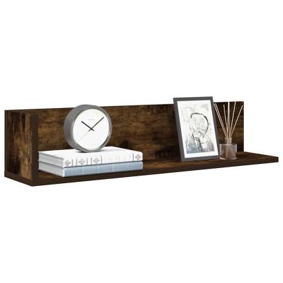 Rafturi de perete 2 buc., stejar fumuriu, 75x16,5x16,5 cm, lemn GartenMobel Dekor