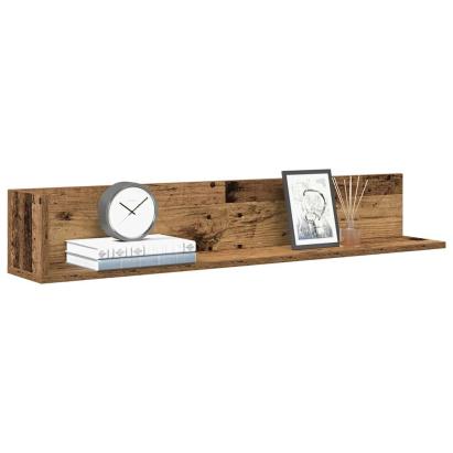 Rafturi perete 2 buc. lemn vechi 100x16,5x16,5cm lemn prelucrat GartenMobel Dekor