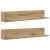 Rafturi perete 2 buc., stejar artizanal, 100x16,5x16,5 cm, lemn GartenMobel Dekor