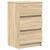 Noptiera cu 3 sertare Stejar Sonoma 39x35x65 cm GartenMobel Dekor