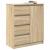 Bufetă cu sertare Stejar Sonoma 71x35x84 cm Lemn prelucrat GartenMobel Dekor