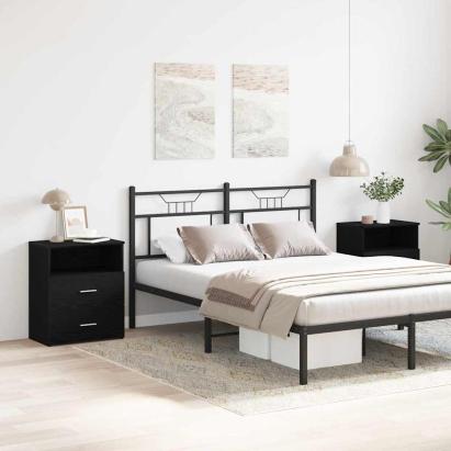 Noptieră 2 pcs Stejar negru 50 x 32 x 60cm Lemn compozit GartenMobel Dekor