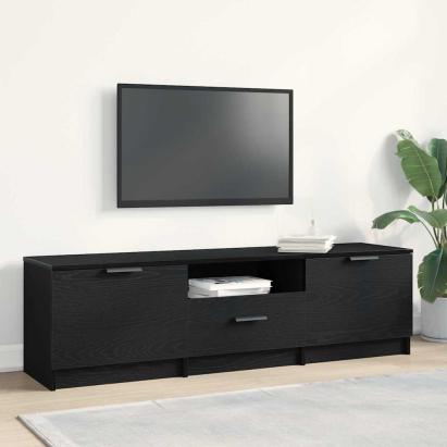 Cabinet TV cu sertar Negru 140 x 35 x 40 cm Lemn compozit GartenMobel Dekor
