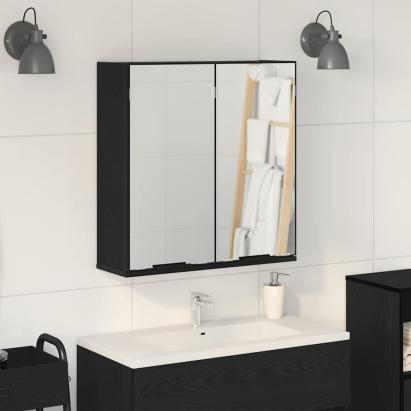 Dulap cu oglindă pentru baie Stejar negru 64 x 20 x 67 cm GartenMobel Dekor
