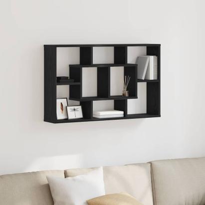 Raft de perete Stejar negru 85 x 16 x 52.5 cm Lemn compozit GartenMobel Dekor
