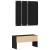 Set de Mobilier pentru Hol 4 pcs Stejar negru 80 x 30.5 x 40 cm GartenMobel Dekor