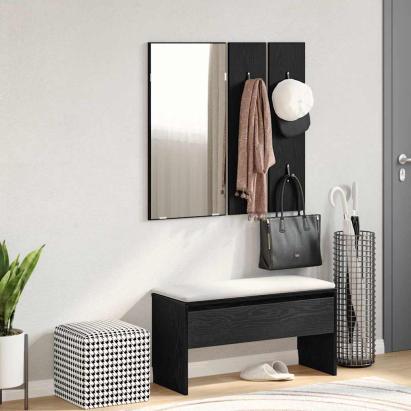 Set de Mobilier pentru Hol 4 pcs Stejar negru 80 x 30.5 x 40 cm GartenMobel Dekor
