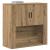 Dulap de perete stejar artizanal 80 x 33 x 80 cm Lemn compozit GartenMobel Dekor