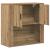 Dulap de perete stejar artizanal 80 x 33 x 80 cm Lemn compozit GartenMobel Dekor