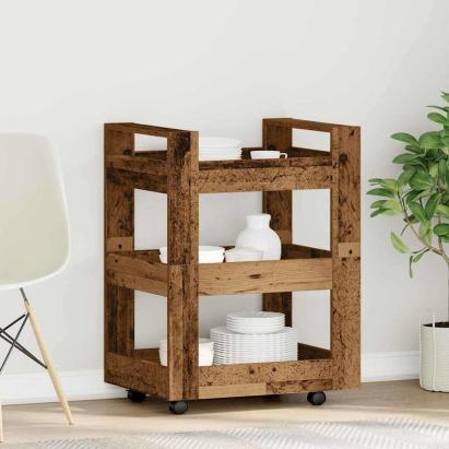 Troler de Bucătărie Lemn vechi 60 x 45 x 80 cm Lemn compozit GartenMobel Dekor