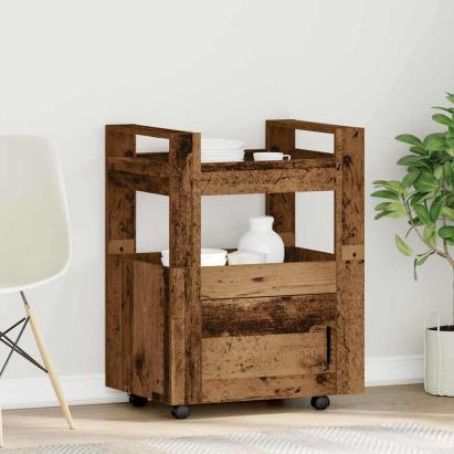 Troler de Bucătărie Lemn vechi 60 x 45 x 80 cm Lemn compozit GartenMobel Dekor