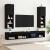 Cabinet TV 2 pcs Negru 30.5 x 30 x 102 cm Lemn compozit GartenMobel Dekor