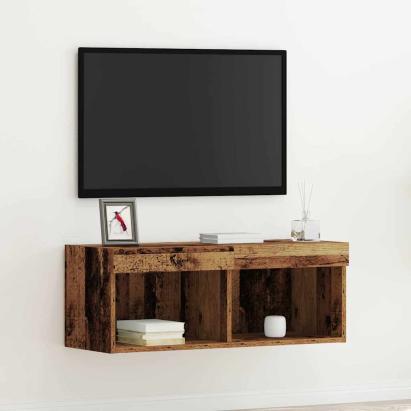 Cabinet TV Pe perete Lemn vechi 80 x 30 x 30 cm Lemn compozit GartenMobel Dekor