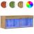 Cabinet TV 2 pcs Stejar Artizanal 80 x 30 x 30 cm Lemn compozit GartenMobel Dekor