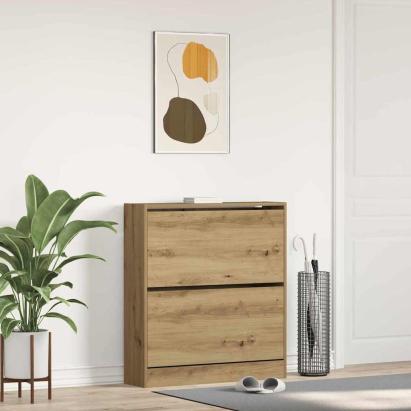 Dulap pentru Încălțăminte Stejar afumat 80 x 21 x 87.5 cm GartenMobel Dekor