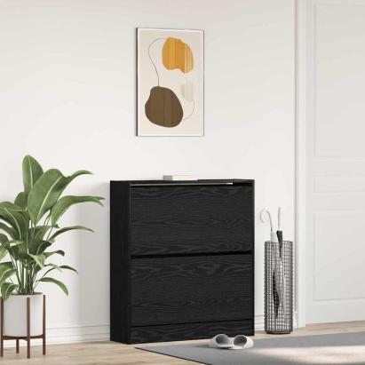 Dulap pentru Încălțăminte cu ușă Stejar negru 80 x 21 x 87.5 cm GartenMobel Dekor