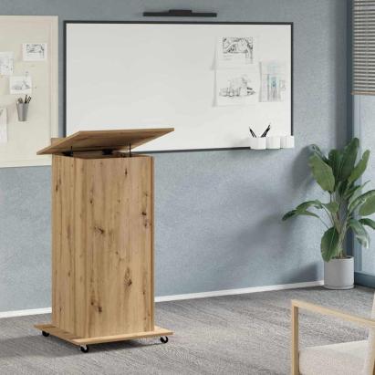 Podium cu raft stejar artizanal 55 x 55 x 107 cm Lemn compozit GartenMobel Dekor