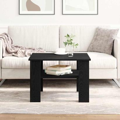 Masă de cafea Stejar negru 60 x 60 x 42 cm Lemn compozit GartenMobel Dekor