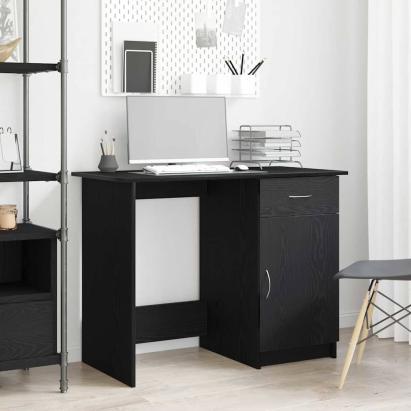 Birou Stejar negru 100 x 50 x 76 cm Lemn compozit GartenMobel Dekor