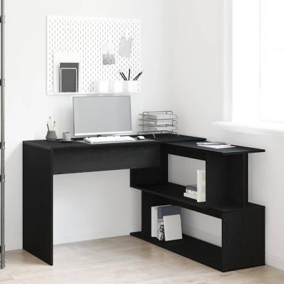 Birou Stejar negru 200 x 50 x 76 cm Lemn compozit GartenMobel Dekor
