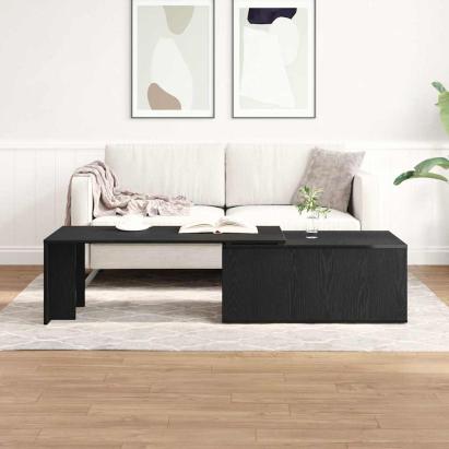 Masă de cafea Stejar negru 150 x 50 x 35 cm Lemn compozit GartenMobel Dekor