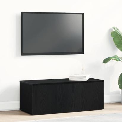 Support TV cu sertar Negru 80 x 34 x 30 cm Lemn compozit GartenMobel Dekor
