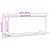 Raft cu oglindă Lemn Vechi 90 x 10.5 x 37 cm Lemn compozit GartenMobel Dekor