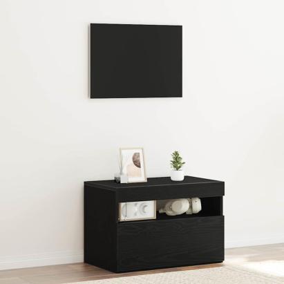 Cabinet TV Negru 60 x 35 x 40 cm Lemn compozit GartenMobel Dekor