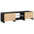Cabinet TV Negru 140 x 38.5 x 36 cm Lemn compozit GartenMobel Dekor