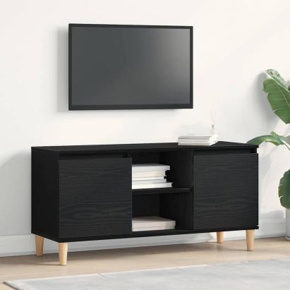 Cabinet TV Negru 102 x 35 x 50 cm Lemn compozit GartenMobel Dekor