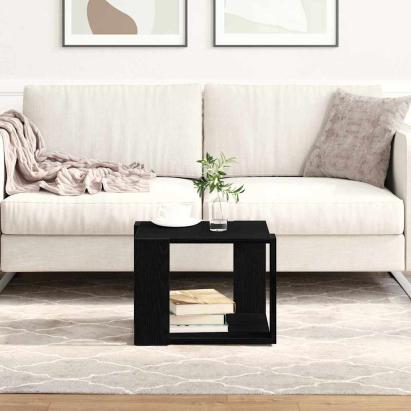 Masă de cafea Stejar negru 40 x 40 x 30 cm Lemn compozit GartenMobel Dekor