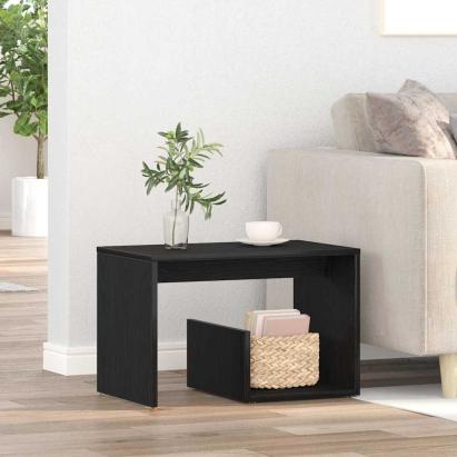Masă laterală Stejar negru 59 x 36 x 38 cm Lemn compozit GartenMobel Dekor