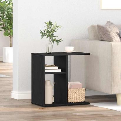 Masă laterală Stejar negru 50 x 30 x 50 cm Lemn compozit GartenMobel Dekor