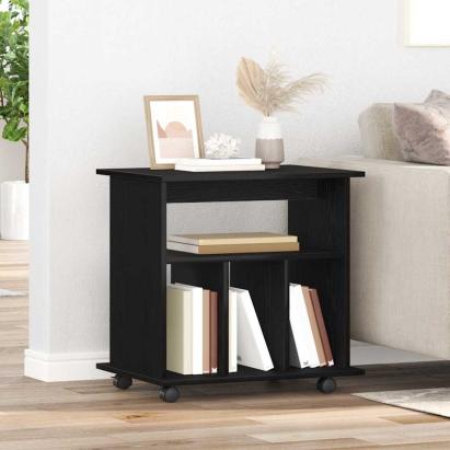 Cabinet mobil Stejar negru 60 x 45 x 55 cm Lemn compozit GartenMobel Dekor