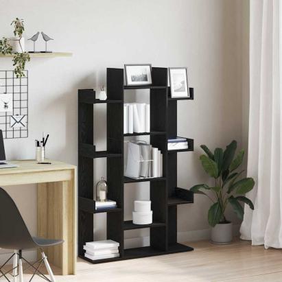 Bibliotecă Stejar negru 86 x 25.5 x 140 cm Lemn compozit GartenMobel Dekor