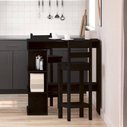 Masă de bar Stejar negru 100 x 48 x 101.5 cm Lemn compozit GartenMobel Dekor