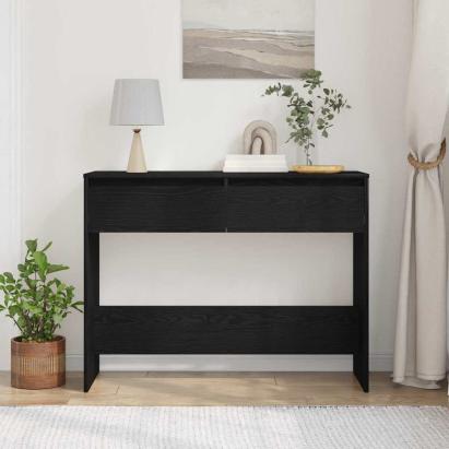 Masă de consolă Stejar negru 100 x 35 x 76.5 cm Lemn compozit GartenMobel Dekor