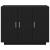 Bufet Negru 92 x 35 x 75 cm Lemn compozit GartenMobel Dekor