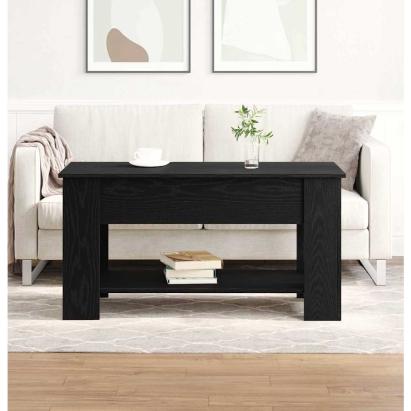 Masă de cafea Stejar negru 101 x 49 x 52 cm Lemn compozit GartenMobel Dekor