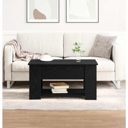 Masă de cafea Stejar negru 79 x 49 x 41 cm Lemn compozit GartenMobel Dekor