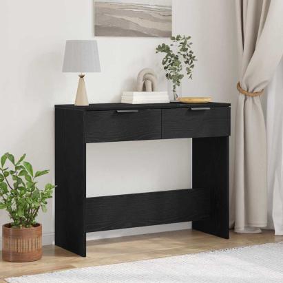 Masă de consolă Stejar negru 90 x 36 x 75 cm Lemn compozit GartenMobel Dekor