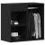 Dulap Cosmetic Stejar negru 80 x 40 x 75 cm Lemn compozit GartenMobel Dekor