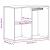 Dulap Cosmetic Stejar negru 80 x 40 x 65 cm Lemn compozit GartenMobel Dekor