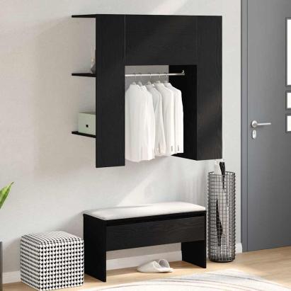 Dulap pentru hol Stejar negru 97.5 x 37 x 99 cm Lemn compozit GartenMobel Dekor