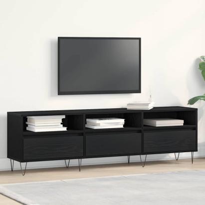 Cabinet TV Stejar negru 150 x 30 x 44.5 cm Lemn compozit GartenMobel Dekor